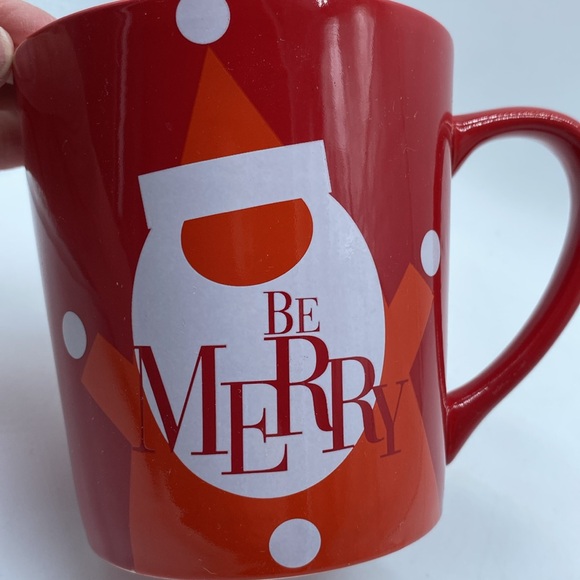 Bath & Body Works Be Merry Christmas Holiday Oversized Coffee Mug Santa Red - Picture 2 of 10